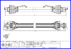 Complete PTO Shaft Assembly 1010mm (1 3/8 6 spline) quick release tractor en