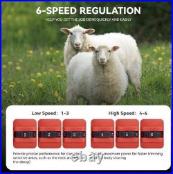 Cordless Sheep Shears, 6 Speeds, 500W, 3000 RPM 2 x 3.0Ah Battery, Goat Shearing