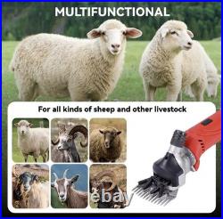 Cordless Sheep Shears, 6 Speeds, 500W, 3000 RPM 2 x 3.0Ah Battery, Goat Shearing