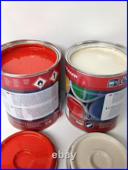 David Brown Tractor Orchid White & Power Red Enamel Paint 1 Litre Tins & Thinner