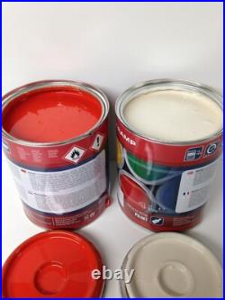 David Brown Tractor Orchid White & Power Red Enamel Paint 1 Litre Tins & Thinner