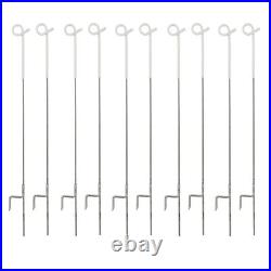 ELECTRIC FENCE PIGTAIL POSTS 3FT White Poly Double Steel Spike QUANTITY