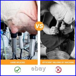 Electric Cow Goat Milking Machine 25L Stainless Steel Dairy Farm Pump
