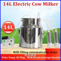 Electric Milking Machine for Cows Cattle Pulse Pump Milker +Massage function