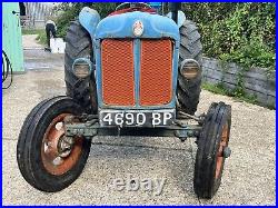 FORDSON MAJOR TRACTOR NO VAT vintage classic. Grass Topper And Tipper Trailer