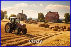 Farm Tractor Canvas Picture Print Wall Art