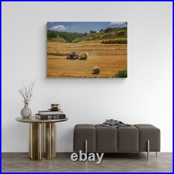 Farm Tractor Landscape Canvas Picture Print Wall Art
