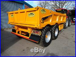 Farming Tractor Agri Tipping Dump Fast Tow Twin Axle Trailer