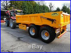 Farming Tractor Agri Tipping Dump Fast Tow Twin Axle Trailer