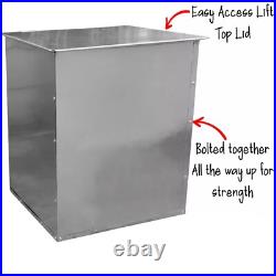 Feed bin galvanised feed bin horse grain corn outdoor storage 150kg store