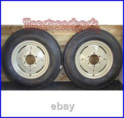 Front Wheels Tyres & Tubes x 2 COMPATIBLE WITH MF 35, Dexta, IH Various Tractors