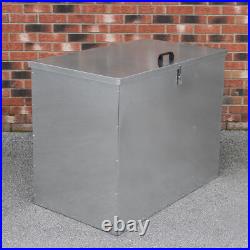 Galvanised Feed Bins Large Storage 64L 3 Compartments Metal Waterproof Outdoor