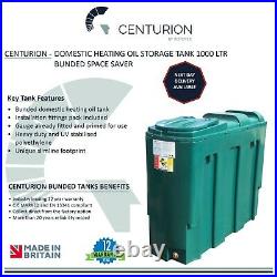 Heating Oil Storage Tank 1000 Litre Bunded Space Saver Centurion