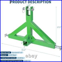 Heavy Duty 3-Point Linkage Hitch Receiver for Category 1 Tractor 2720kg Capacity