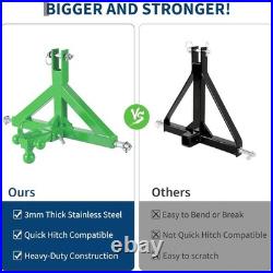 Heavy Duty 3-Point Linkage Hitch Receiver for Category 1 Tractor 2720kg Capacity