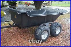 Heavy duty ATV Tipping Trailer 4 wheeled Farming Equestrian 1500lb