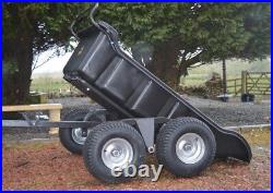 Heavy duty ATV Tipping Trailer 4 wheeled Farming Equestrian 1500lb