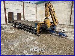 Herbst Tractor Low Loader With Hiab, Air Brakes, Crane Trailer, Digger, Tractor