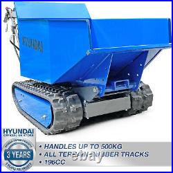 Hyundai HYTD500 196cc Petrol 500kg Payload Tracked Mini Dumper / Power Barrow