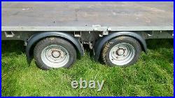Ifor Williams 14ft flat bed trailer. Very low miles. Manufactured 2017