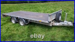 Ifor Williams 14ft flat bed trailer. Very low miles. Manufactured 2017