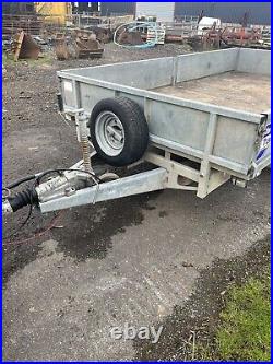 Ifor Williams L126G flat bed trailer with sides