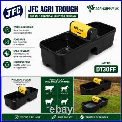 JFC DT30FF 30 GALLON 136L WATER TROUGH Fast Fill Plastic 75L/min Horses Cattle