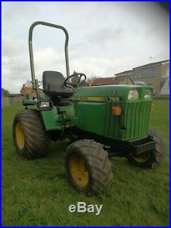 John Deere 755 Agricultural Compact Tractor, Ideal Small Holding, No Vat, Road Reg
