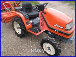 Kubota 4WD compact tractor with tiller rotavator