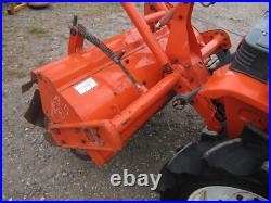 Kubota 4WD compact tractor with tiller rotavator