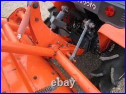 Kubota 4WD compact tractor with tiller rotavator