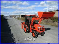 Kubota B2530 Diesel Compact Tractor with Cab, Loader and Backhoe