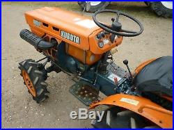 Kubota B6001D compact mini tractor with new grass mower paddock topper