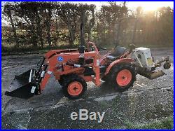 Kubota B7001D compact mini tractor with paddock topper