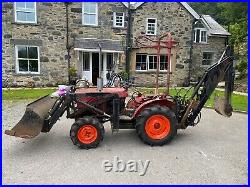 Kubota B7100D Compact Tractor With Excavator and front loader
