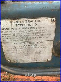 Kubota B7200hst-d 4wd Hydrostatic Compact Tractor No Vat