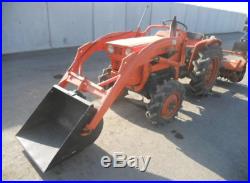 Kubota L1500 4WD Compact Tractor With Front Loader Rotavator Plough Mower