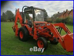 Kubota St30 Compact Tractor Fitted With Loader And Backhoe