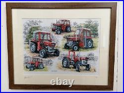 Large A3 Picture Print History Massey Ferguson 100 Series Tractors Ltd 1/250
