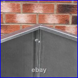 Large Feed Bins Storage 64L Galvanised Metal Waterproof Outdoor 3 Compartments