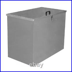 Large Feed Bins Storage 64L Galvanised Metal Waterproof Outdoor 3 Compartments