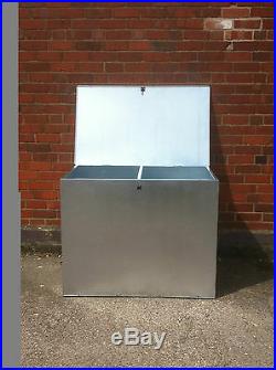Large Galvanised Feed Bins With Two Compartments. Horse, Chicken, Feed, Grain