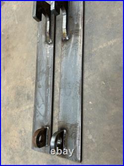 Loader Brackets Pair Weld on 630mm Hook Hole for JCB Qfit Telehandler Loadall