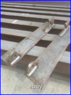 Loader Brackets Pair Weld on 630mm Hook Hole for JCB Qfit Telehandler Loadall