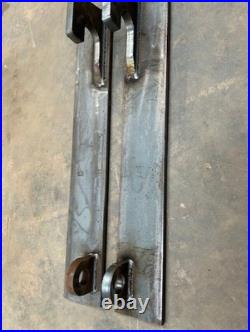 Loader Brackets Pair Weld on 630mm Hook Hole for JCB Qfit Telehandler Loadall