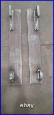 Loader Brackets Pair Weld on 630mm Hook Hole for JCB Qfit Telehandler Loadall