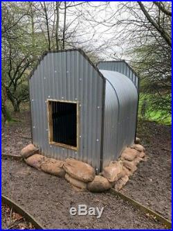 Modern Replica WW2 Anderson Shelter Curved Corrugated Galvanised Steel