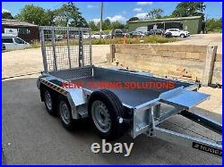 New Nugent P2813S Plant Trailer 9ft2 x 4ft4 Ramp Tailgate 2700KG Heavy Duty