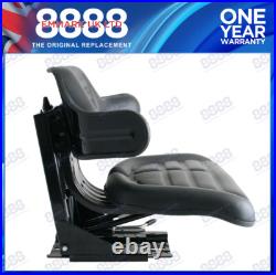 New Quality Universal Suspension Seat Tractor Dumper Forklift Mower Digger Black