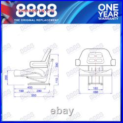 New Quality Universal Suspension Seat Tractor Dumper Forklift Mower Digger Black